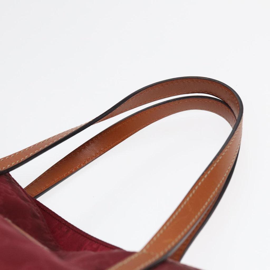 GUCCI GG Canvas Tote Bag Nylon Gold Red 282489 bs17371