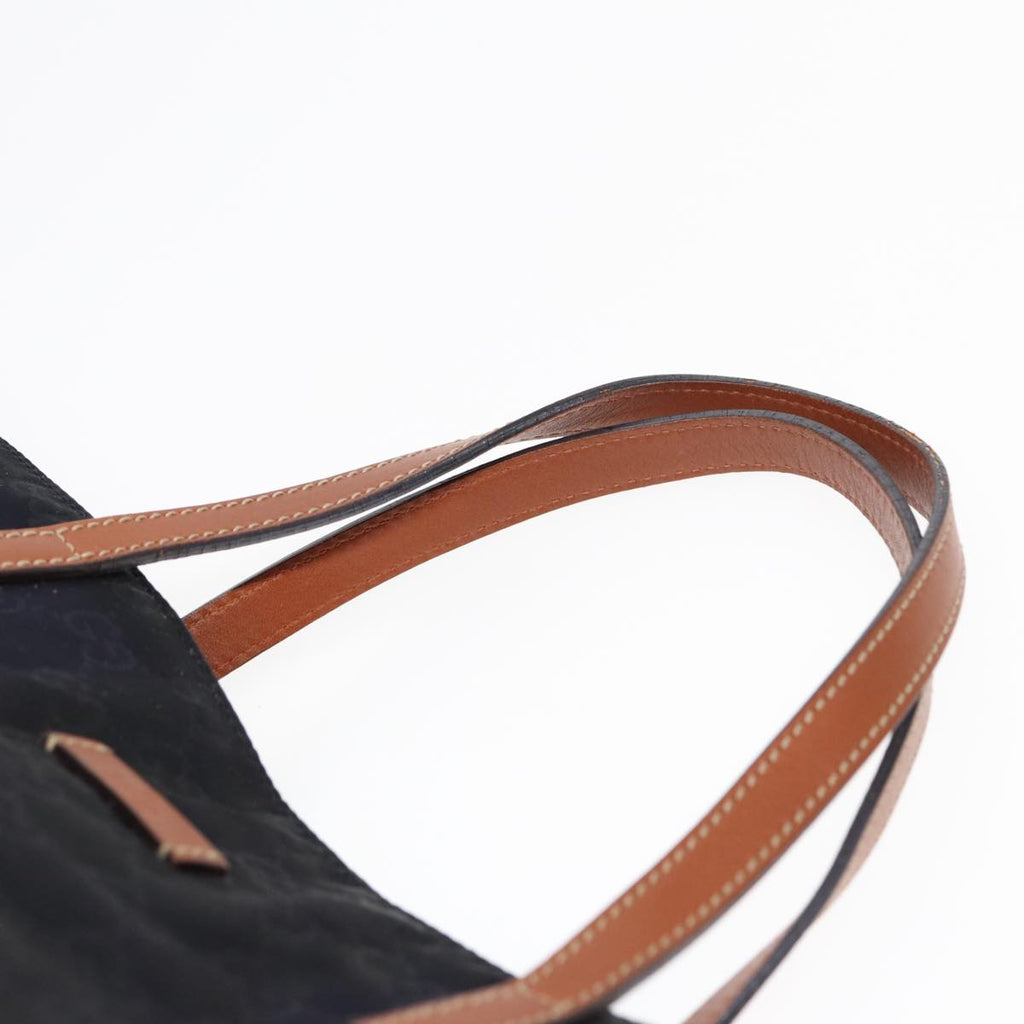 GUCCI GG Canvas Tote Bag Nylon Gold Navy 282439 bs17376