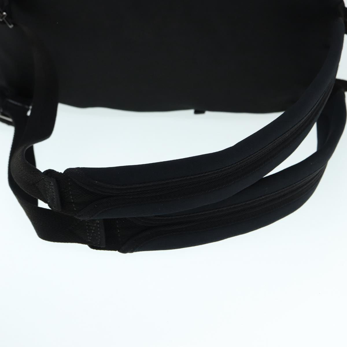 GUCCI Backpack Nylon Black Silver 122348 bs17393