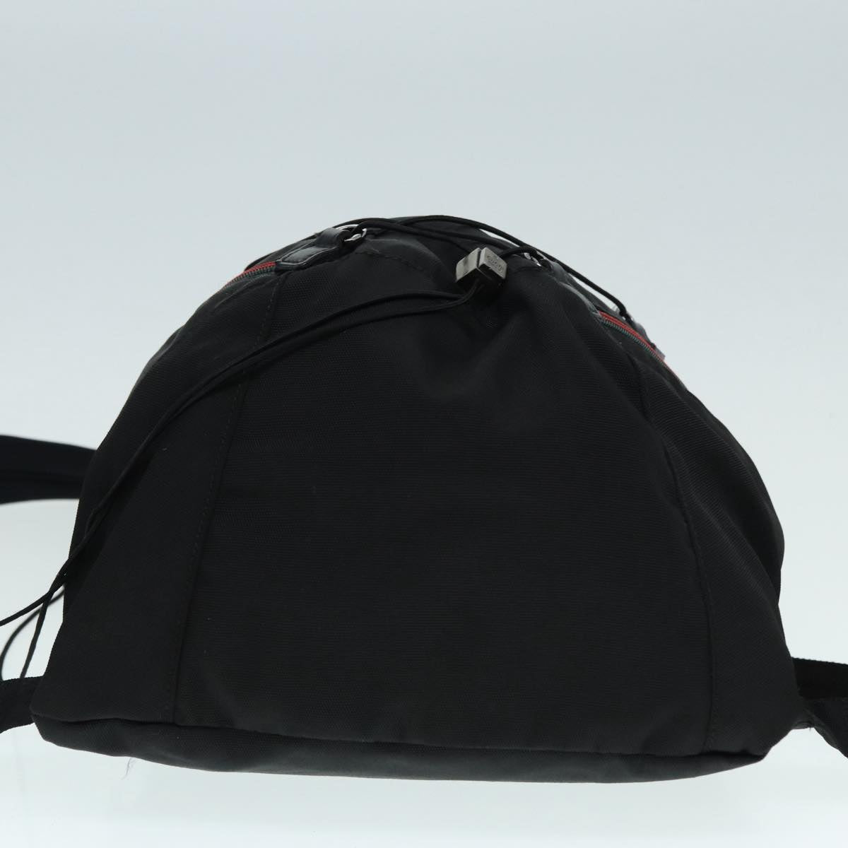 GUCCI Backpack Nylon Black Silver 122348 bs17393