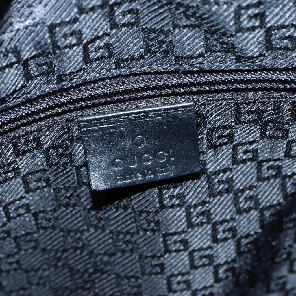GUCCI Backpack Nylon Black Silver 122348 bs17393