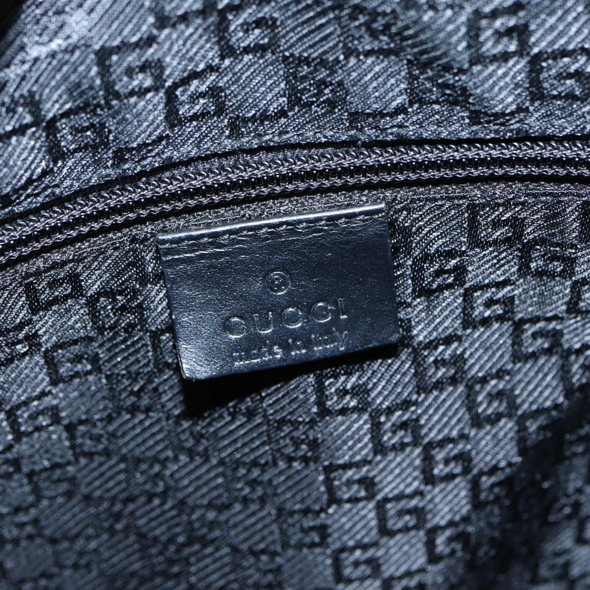 GUCCI Backpack Nylon Black Silver 122348 bs17393