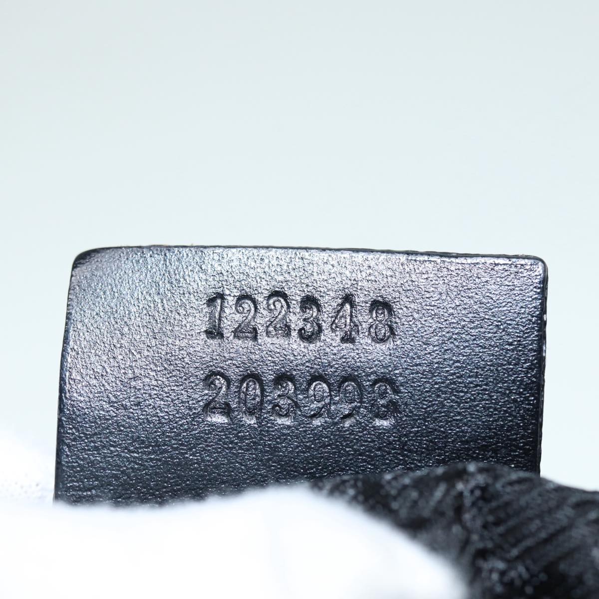GUCCI Backpack Nylon Black Silver 122348 bs17393