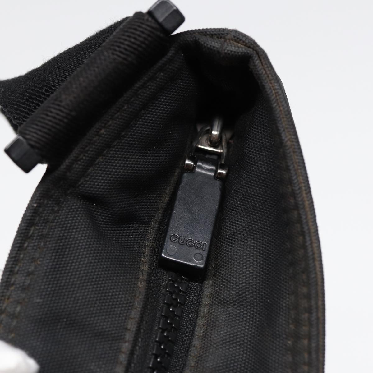 GUCCI Web Sherry Line Shoulder Bag Canvas Black Red Green 181067 bs17422