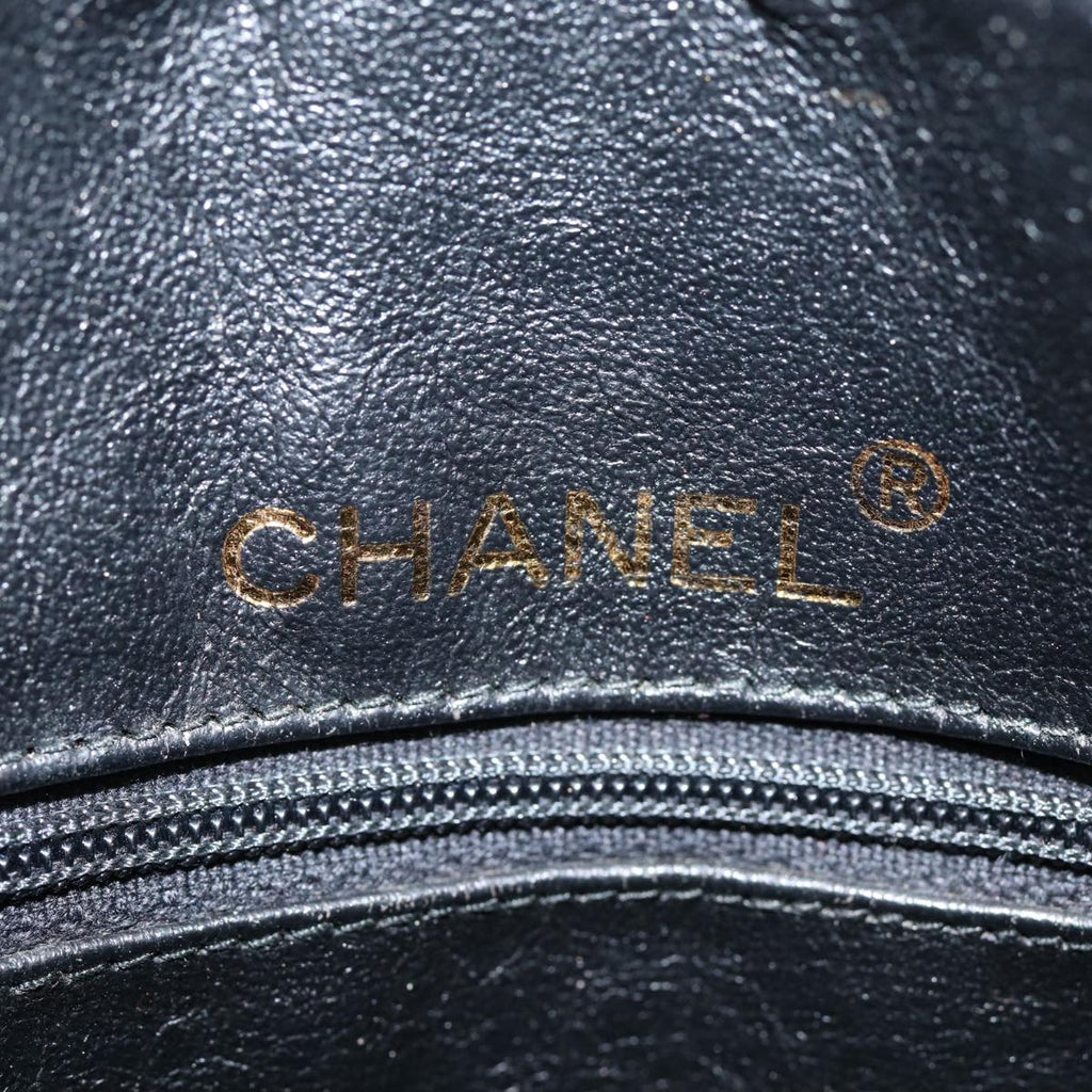 CHANEL Matelasse Chain Shoulder Bag Suede Black Gold CC bs17434