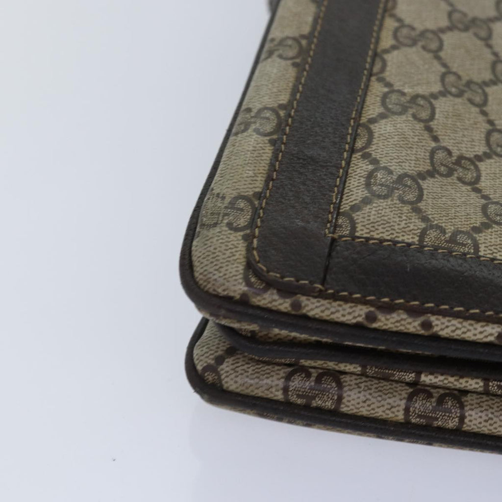 GUCCI GG Supreme Web Sherry Line Shoulder Bag PVC Beige Red Green bs17435