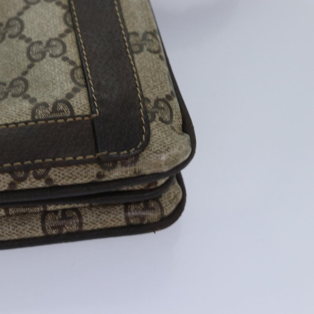 GUCCI GG Supreme Web Sherry Line Shoulder Bag PVC Beige Red Green bs17435