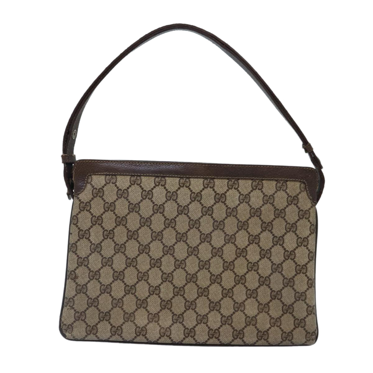 GUCCI GG Supreme Web Sherry Line Shoulder Bag PVC Beige Red Green bs17435