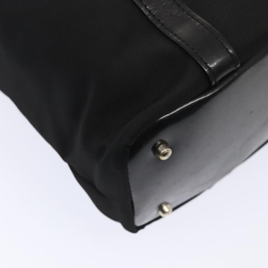 GUCCI Bamboo Hand Bag Nylon Black Gold 000 3754 0508 bs17437