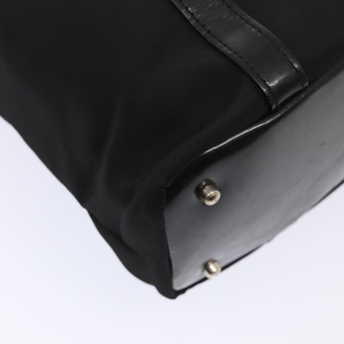 GUCCI Bamboo Hand Bag Nylon Black Gold 000 3754 0508 bs17437