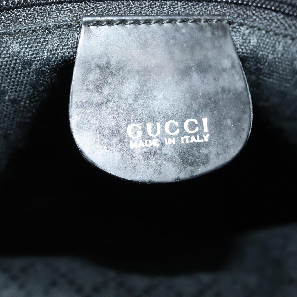 GUCCI Bamboo Hand Bag Nylon Black Gold 000 3754 0508 bs17437
