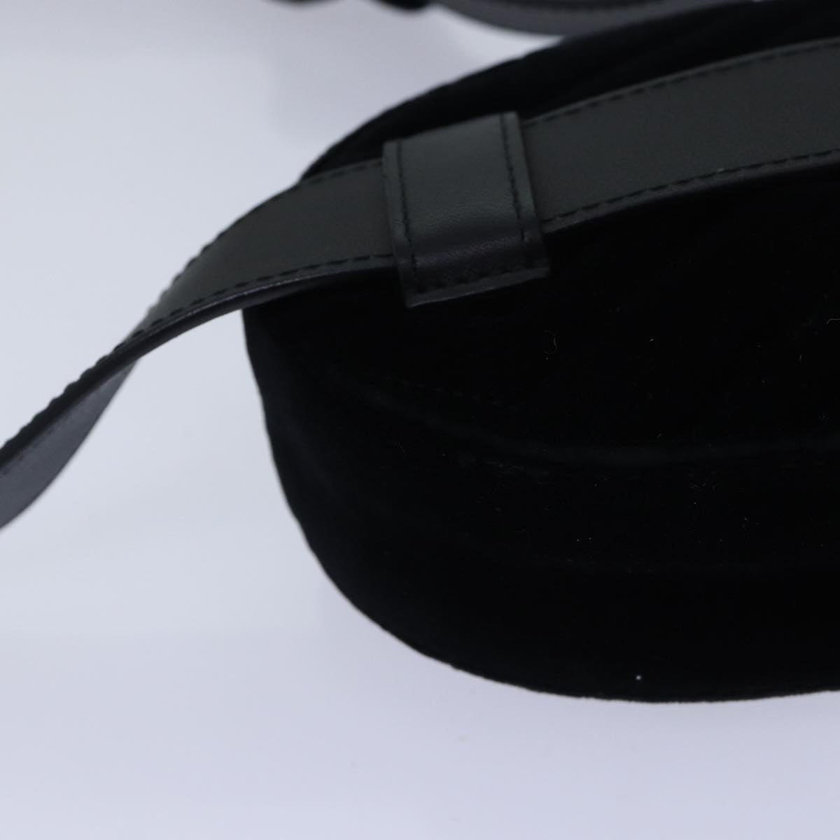 GUCCI Waist bag Velor Black Gold 476434 bs17475