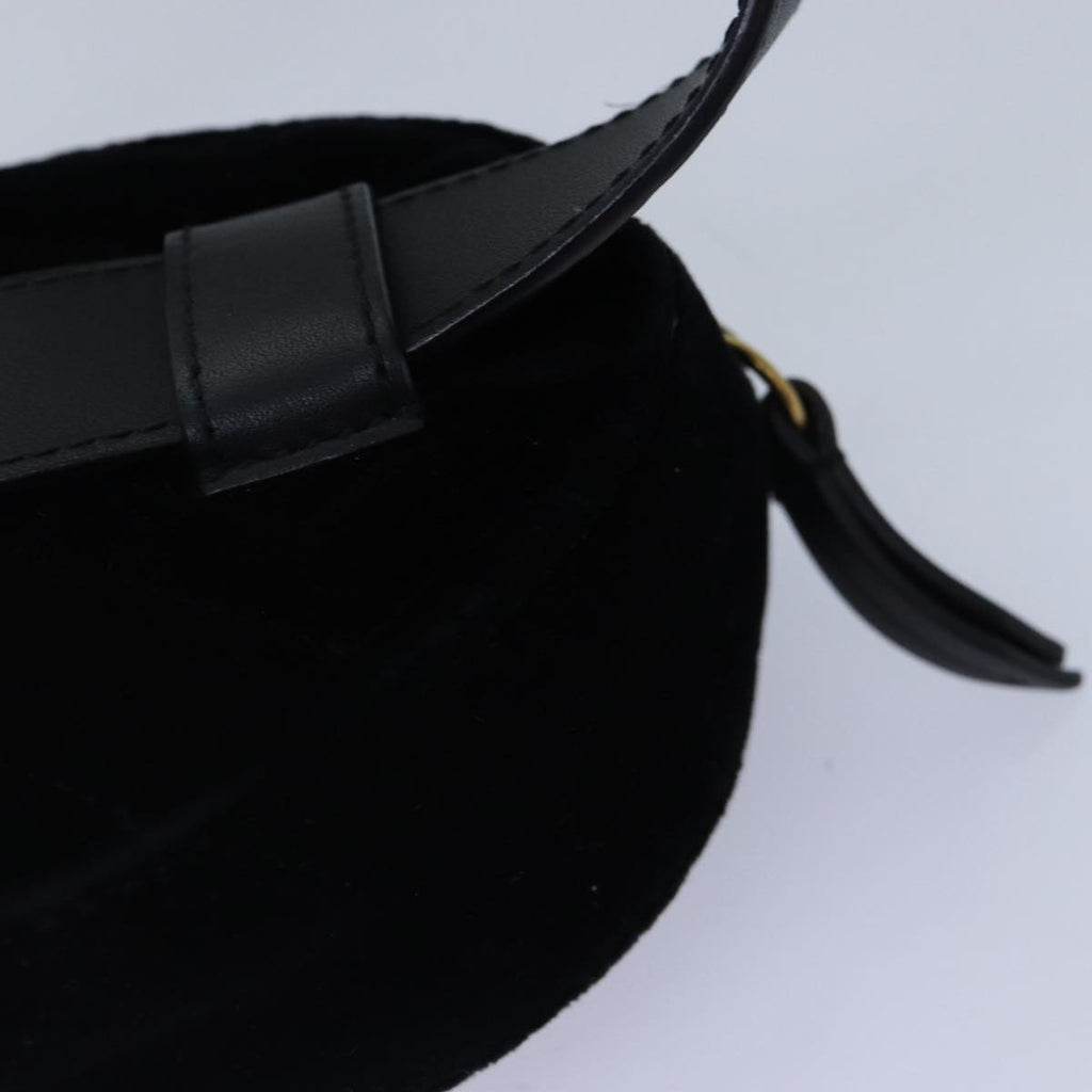 GUCCI Waist bag Velor Black Gold 476434 bs17475