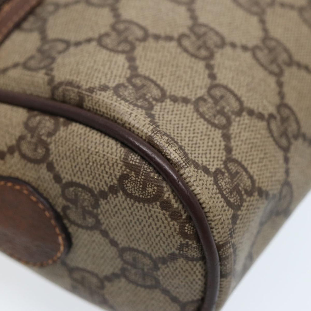 GUCCI GG Supreme Web Sherry Line Shoulder Bag PVC Beige 56 02 087 bs17476