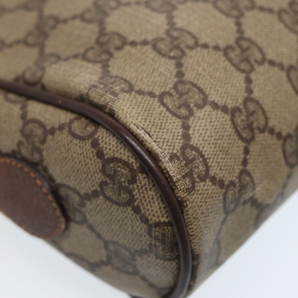 GUCCI GG Supreme Web Sherry Line Shoulder Bag PVC Beige 56 02 087 bs17476