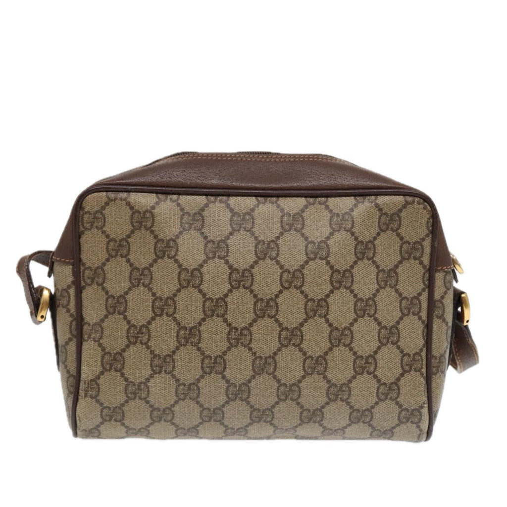 GUCCI GG Supreme Web Sherry Line Shoulder Bag PVC Beige 56 02 087 bs17476