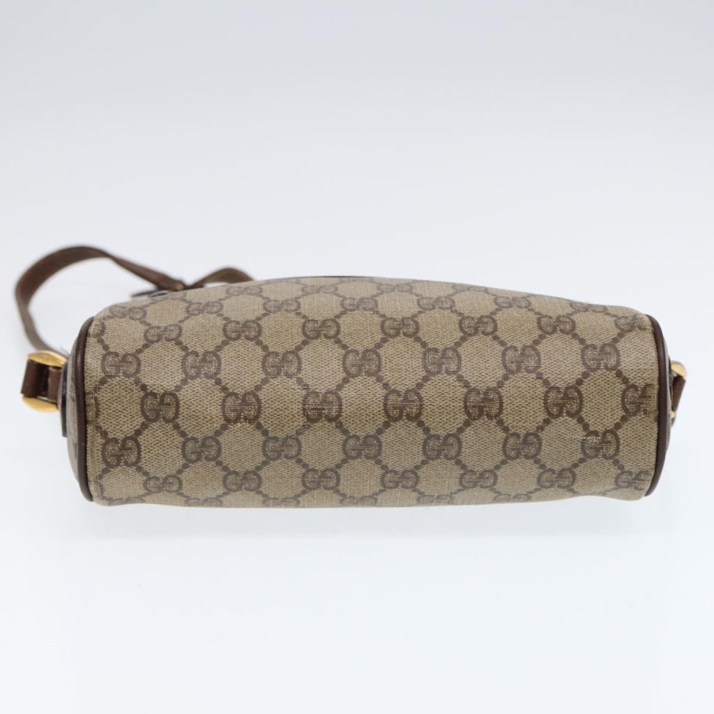 GUCCI GG Supreme Web Sherry Line Shoulder Bag PVC Beige 56 02 087 bs17476
