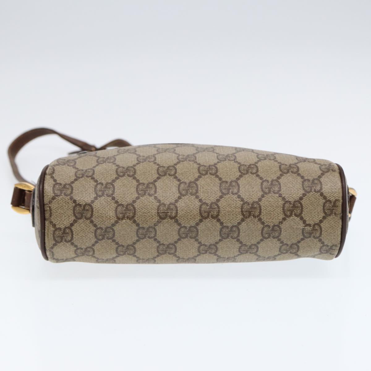 GUCCI GG Supreme Web Sherry Line Shoulder Bag PVC Beige 56 02 087 bs17476