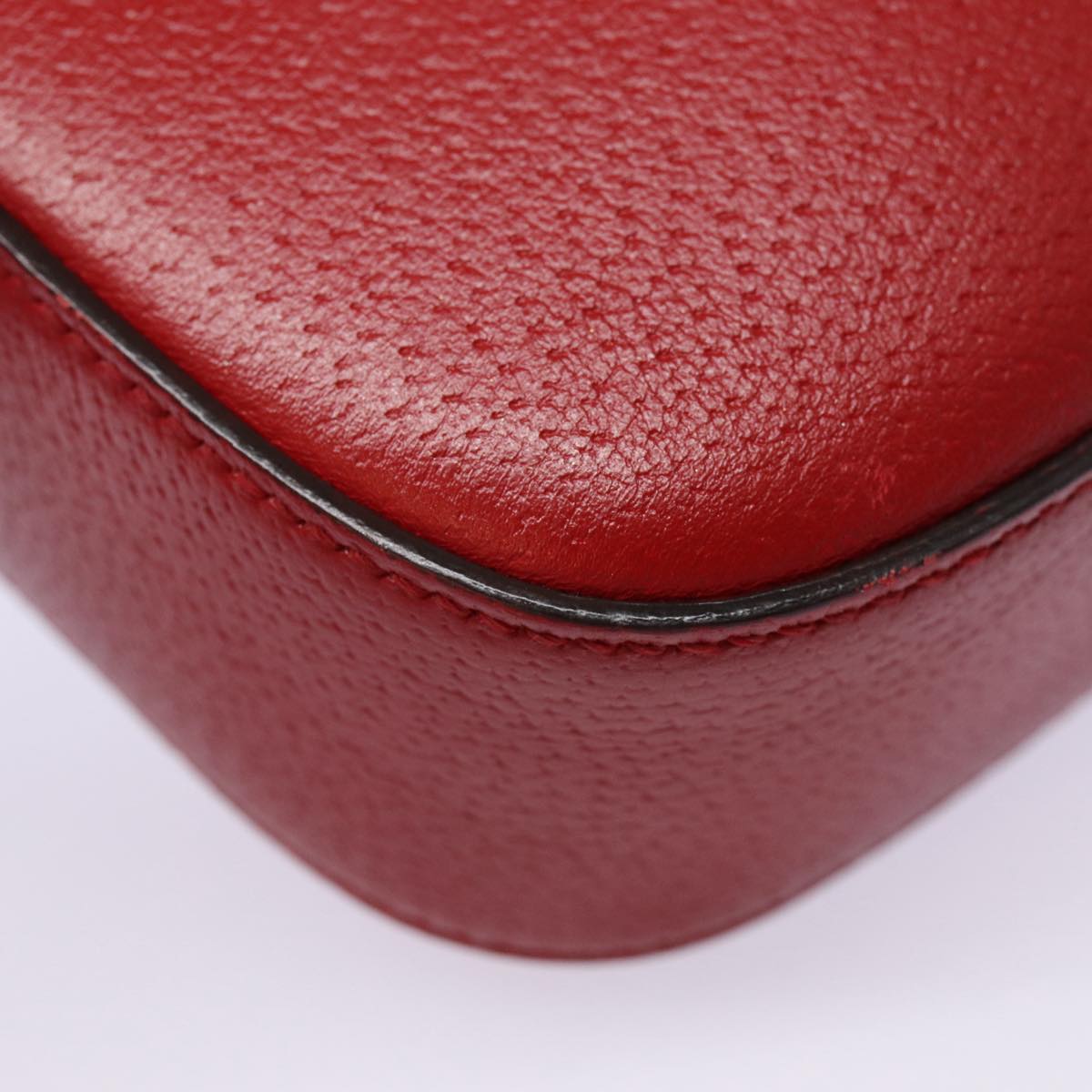 GUCCI Sherry Line Shoulder Bag Leather Gold Red Navy 431284 bs17477