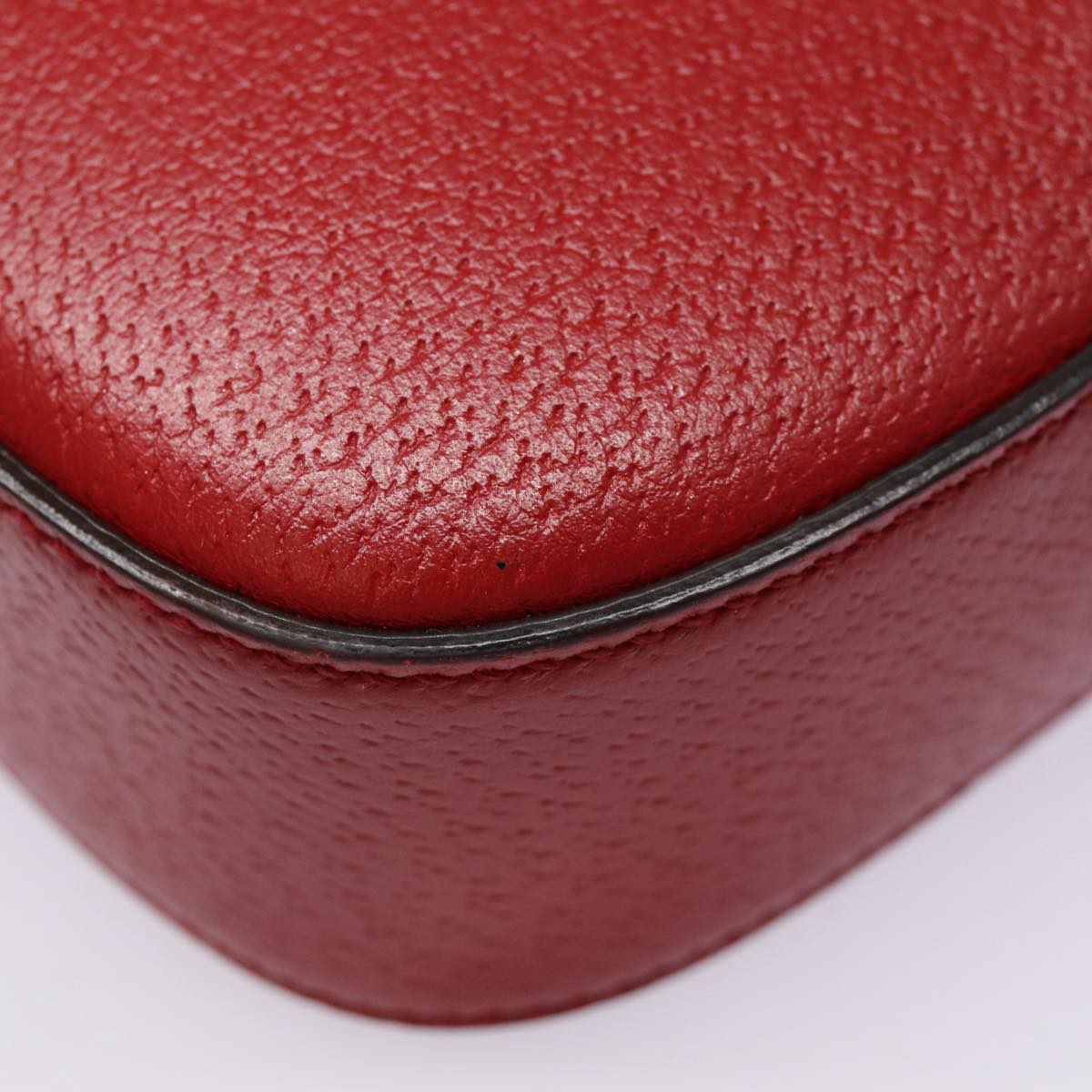 GUCCI Sherry Line Shoulder Bag Leather Gold Red Navy 431284 bs17477