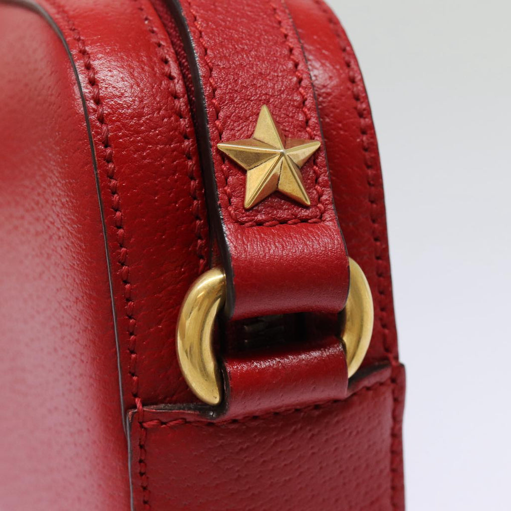 GUCCI Sherry Line Shoulder Bag Leather Gold Red Navy 431284 bs17477