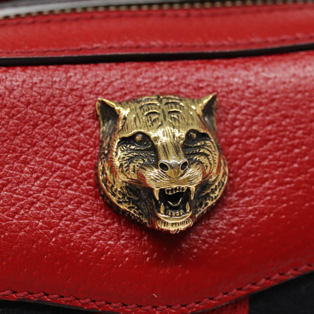 GUCCI Sherry Line Shoulder Bag Leather Gold Red Navy 431284 bs17477