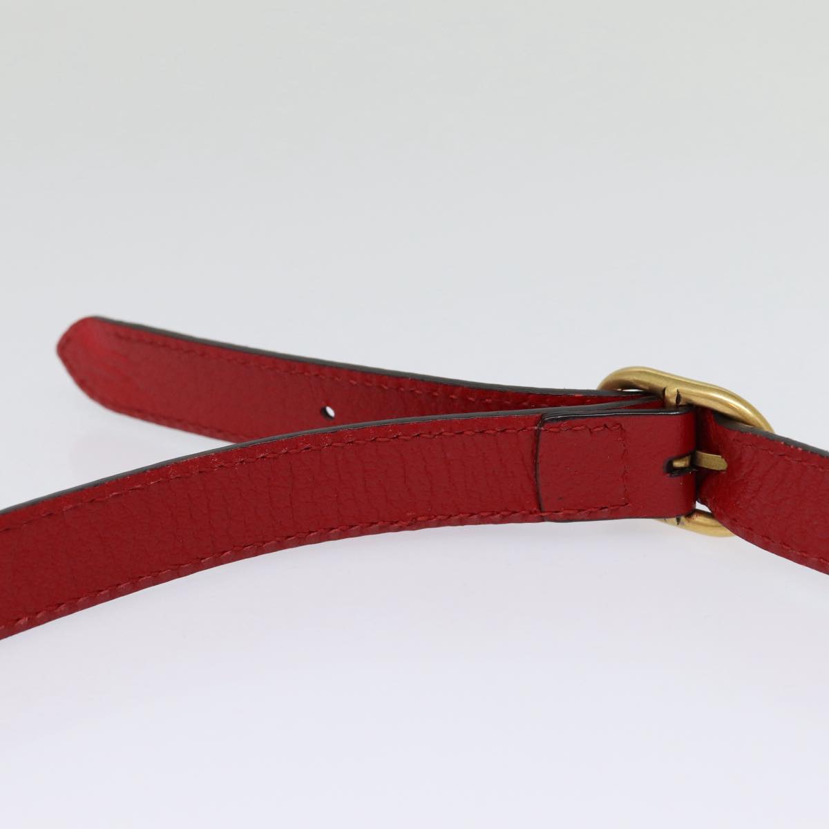 GUCCI Sherry Line Shoulder Bag Leather Gold Red Navy 431284 bs17477