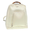 GUCCI Bamboo Shoulder Bag Nylon White Silver 003 2058 0059 5 bs17479