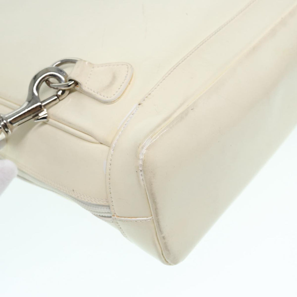 GUCCI Bamboo Shoulder Bag Nylon White Silver 003 2058 0059 5 bs17479
