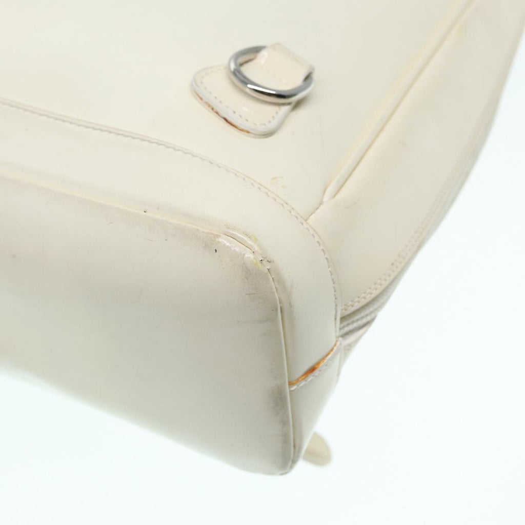 GUCCI Bamboo Shoulder Bag Nylon White Silver 003 2058 0059 5 bs17479