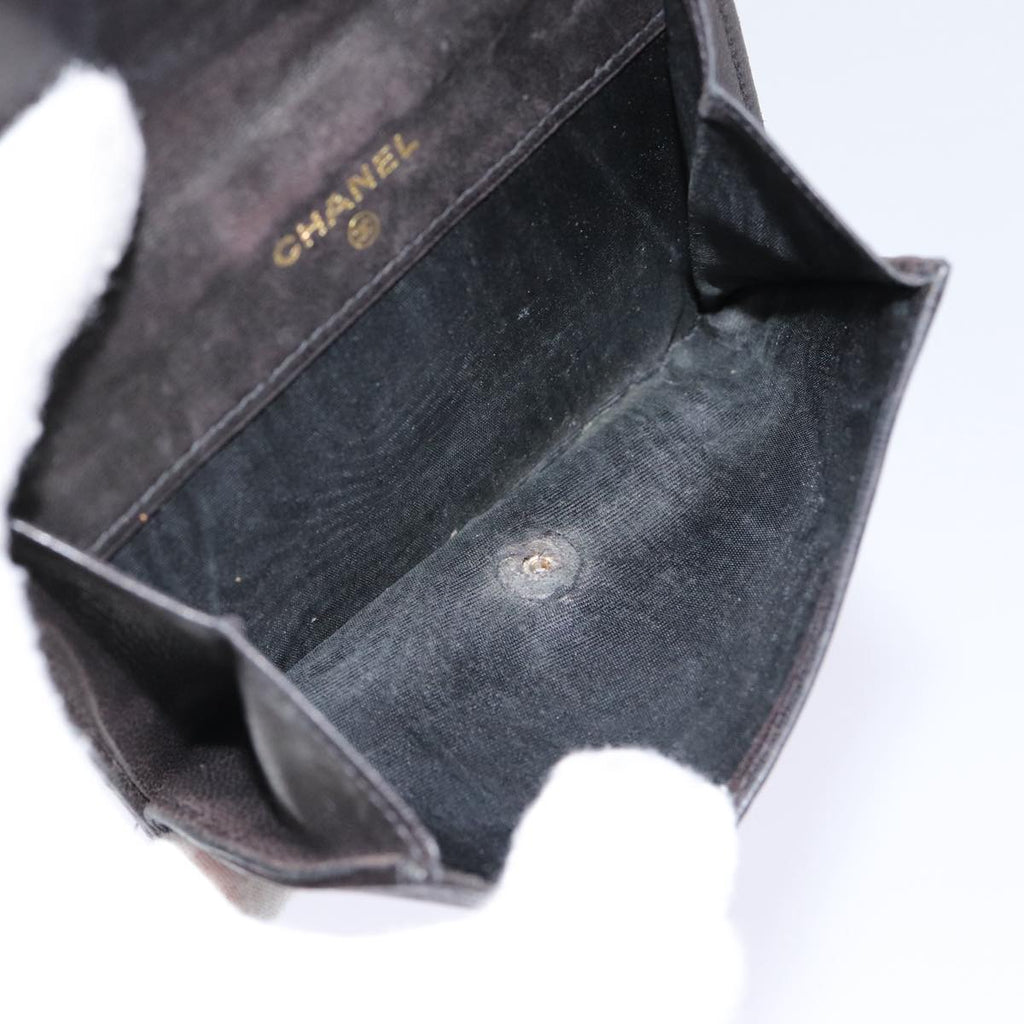 CHANEL Wallet Leather Black Gold CC bs17493