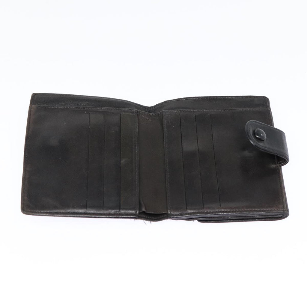 CHANEL Wallet Leather Black Gold CC bs17493