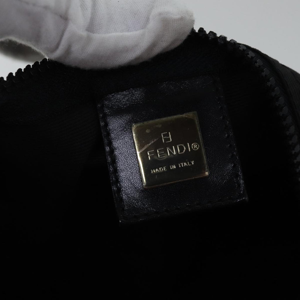 FENDI Boston Bag Nylon 2way Black Silver 2305 26420 098 bs17513