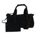 FENDI Boston Bag Nylon 2way Black Silver 2305 26420 098 bs17513