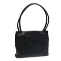 CHANEL Tote Bag Caviar Skin Black Gold CC bs17526