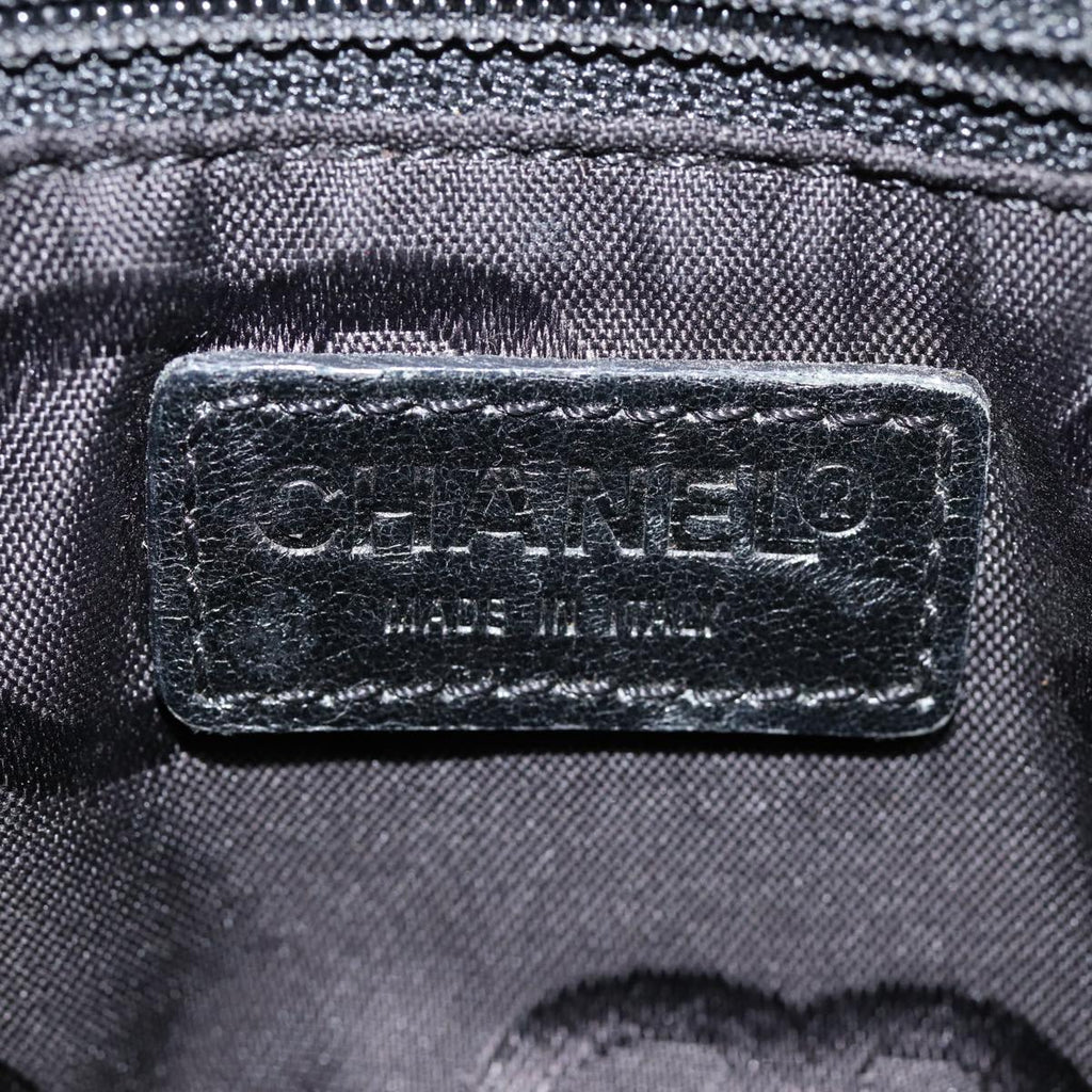 CHANEL Choco Bar Chain Hand Bag Cotton Gray CC bs17534