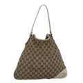 GUCCI GG Canvas Shoulder Bag Beige Gold 169947 bs17560