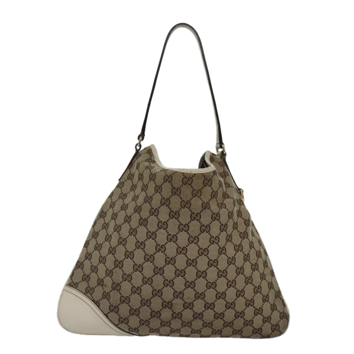 GUCCI GG Canvas Shoulder Bag Beige Gold 169947 bs17560