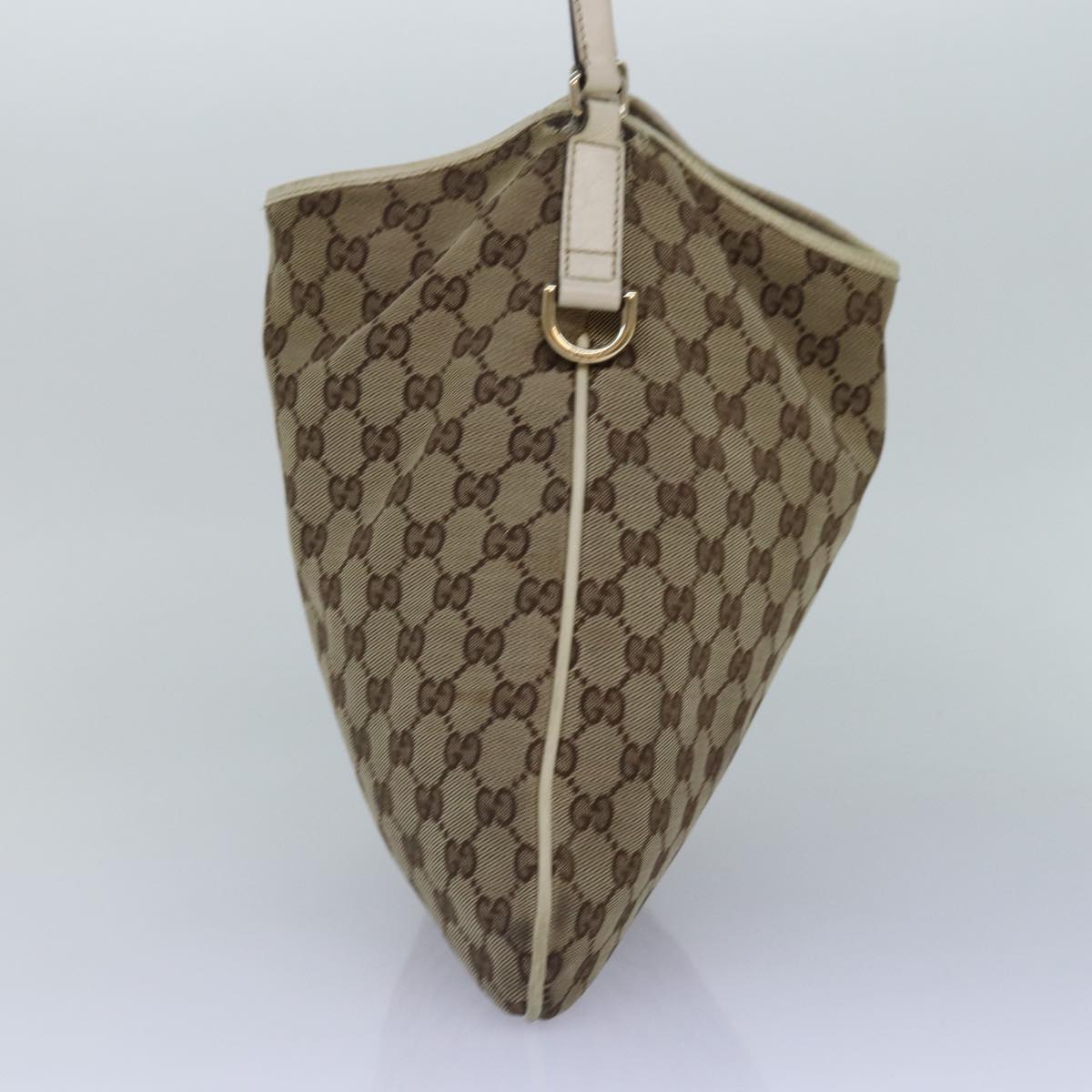 GUCCI GG Canvas Shoulder Bag Beige Gold 169947 bs17560