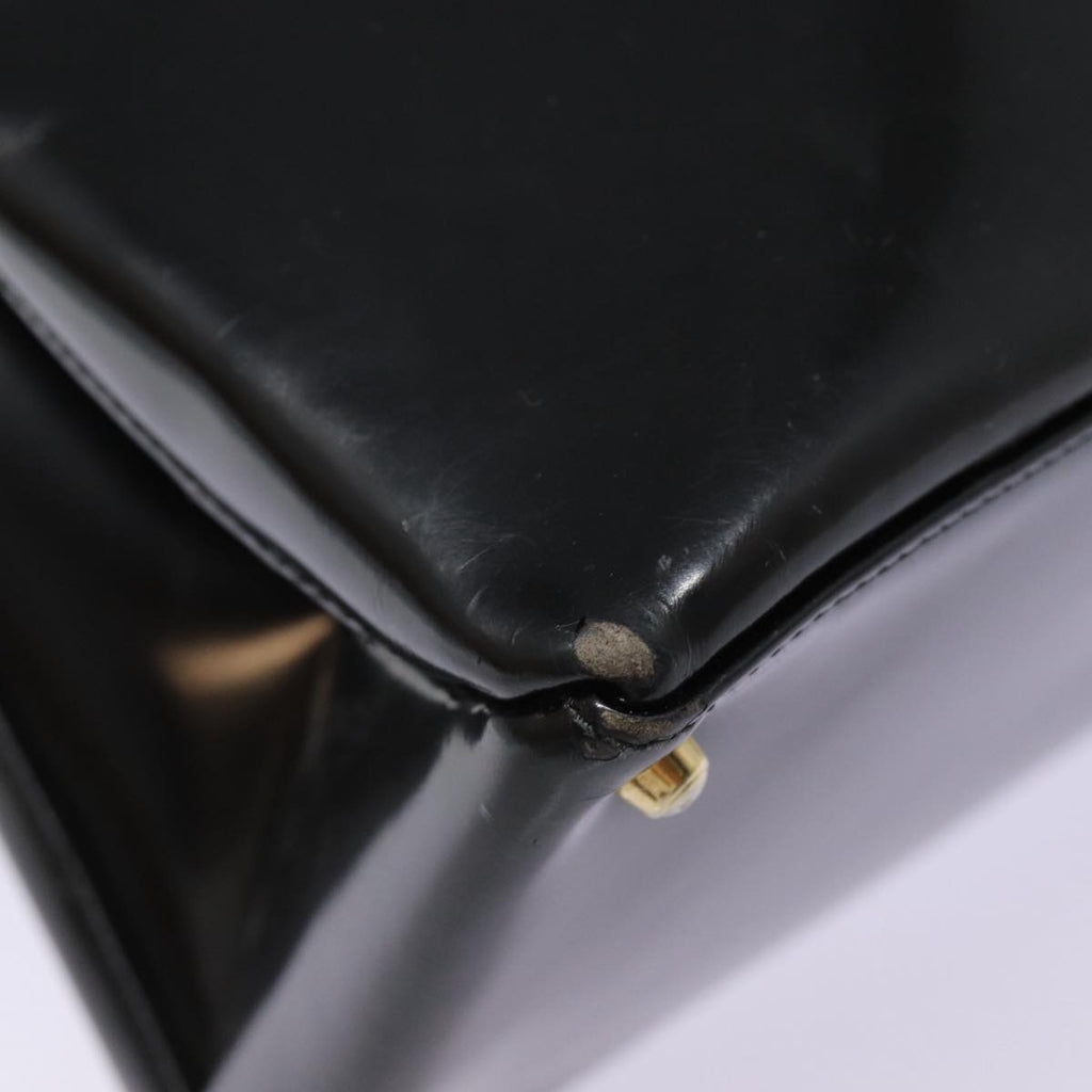 GUCCI Hand Bag Leather Black Gold 000 1118 0503 bs17561