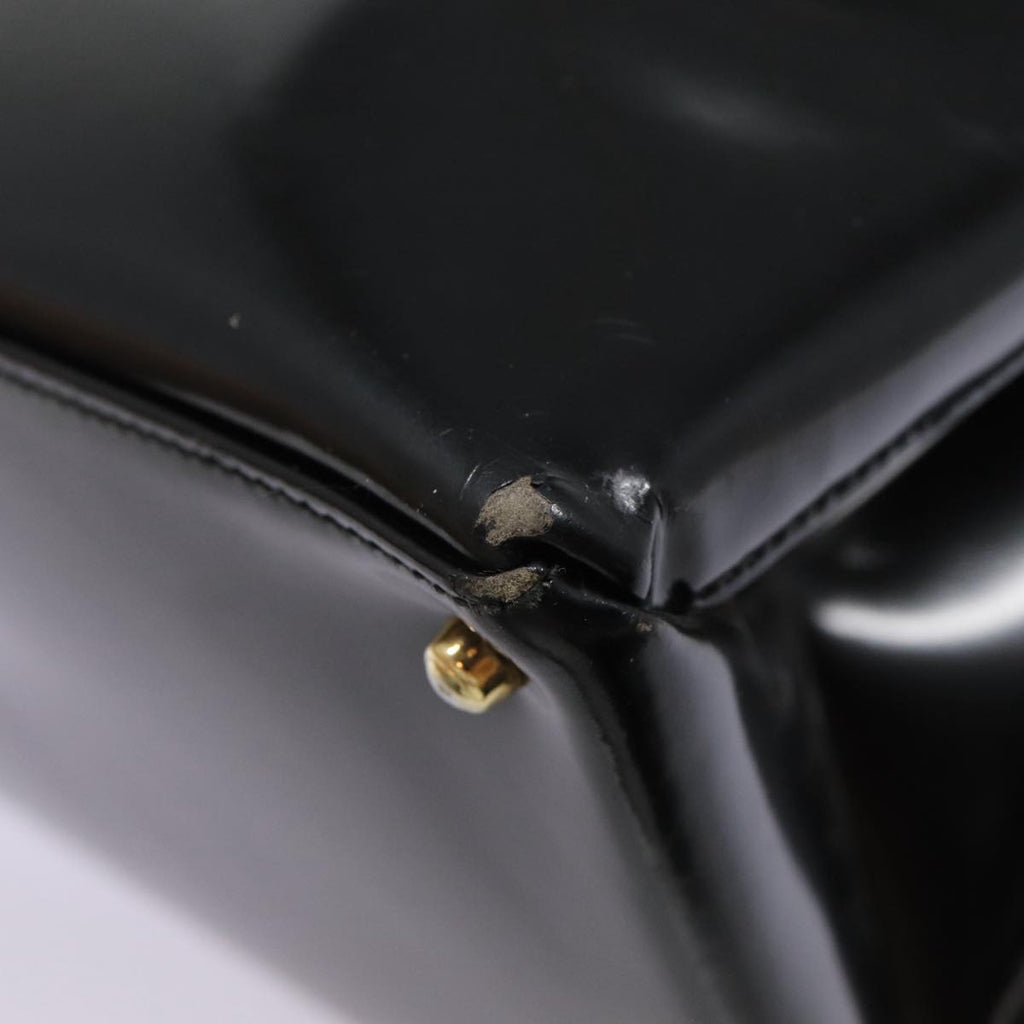 GUCCI Hand Bag Leather Black Gold 000 1118 0503 bs17561