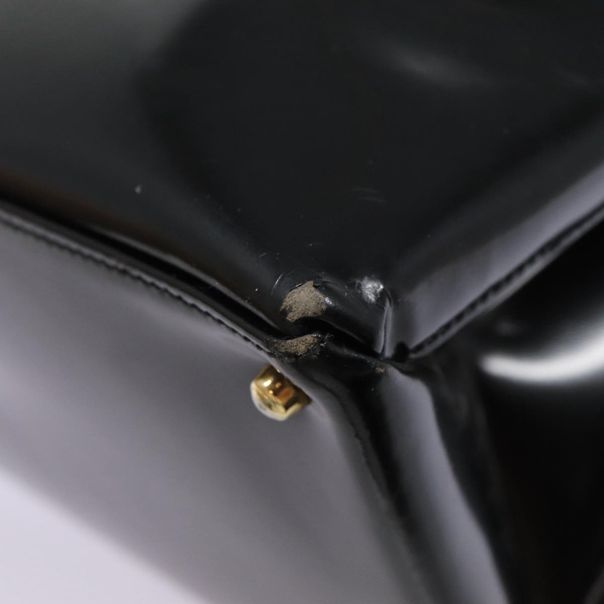GUCCI Hand Bag Leather Black Gold 000 1118 0503 bs17561