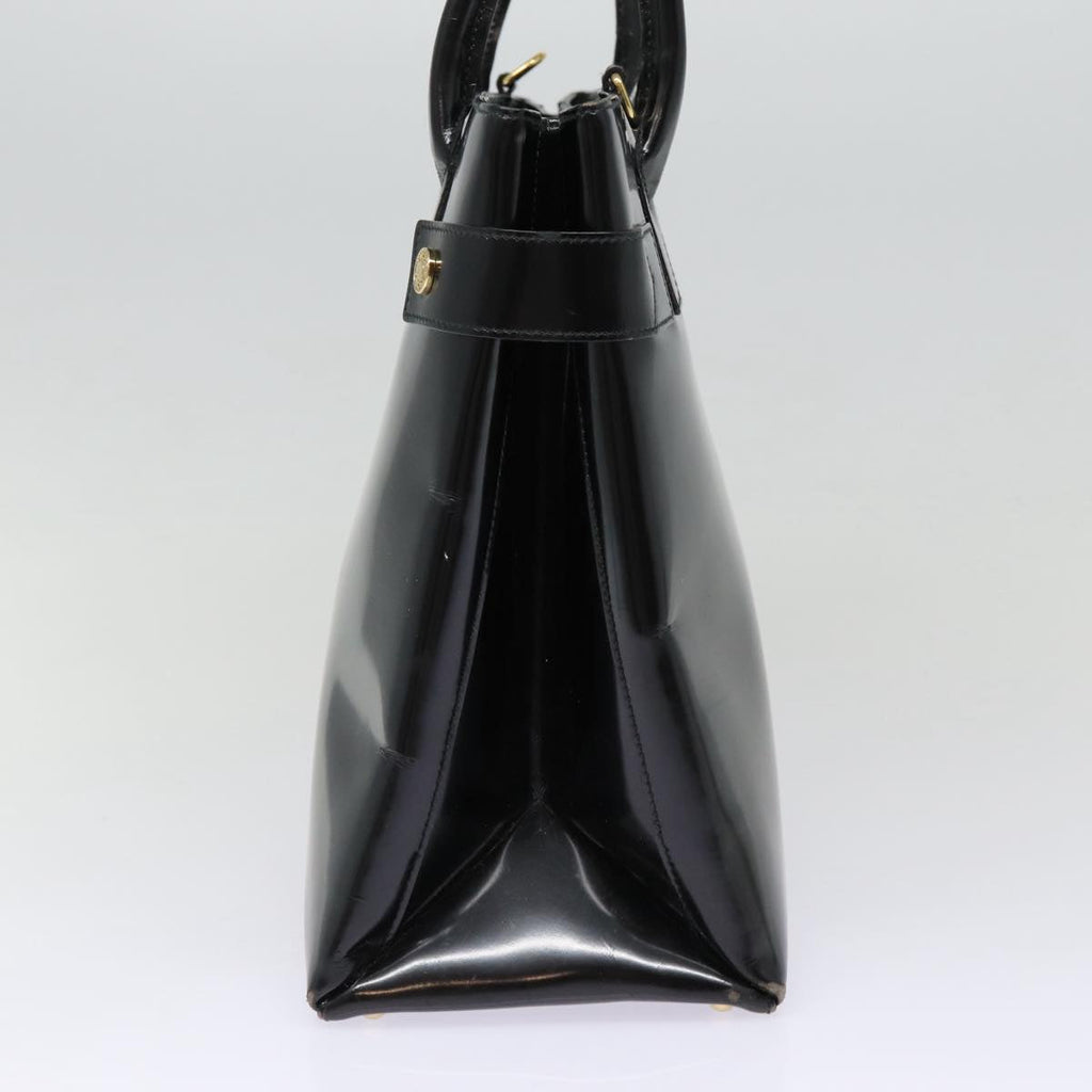 GUCCI Hand Bag Leather Black Gold 000 1118 0503 bs17561