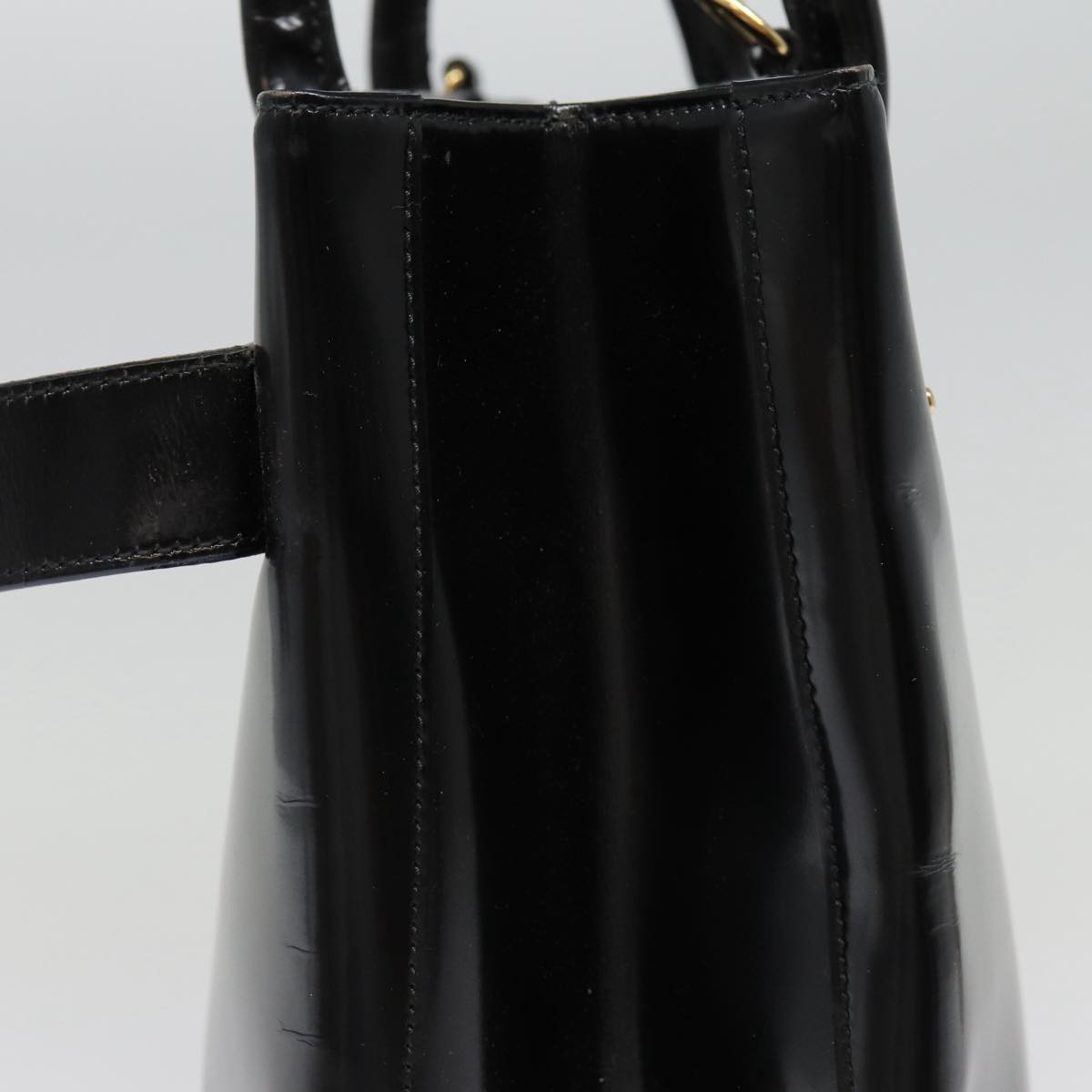 GUCCI Hand Bag Leather Black Gold 000 1118 0503 bs17561