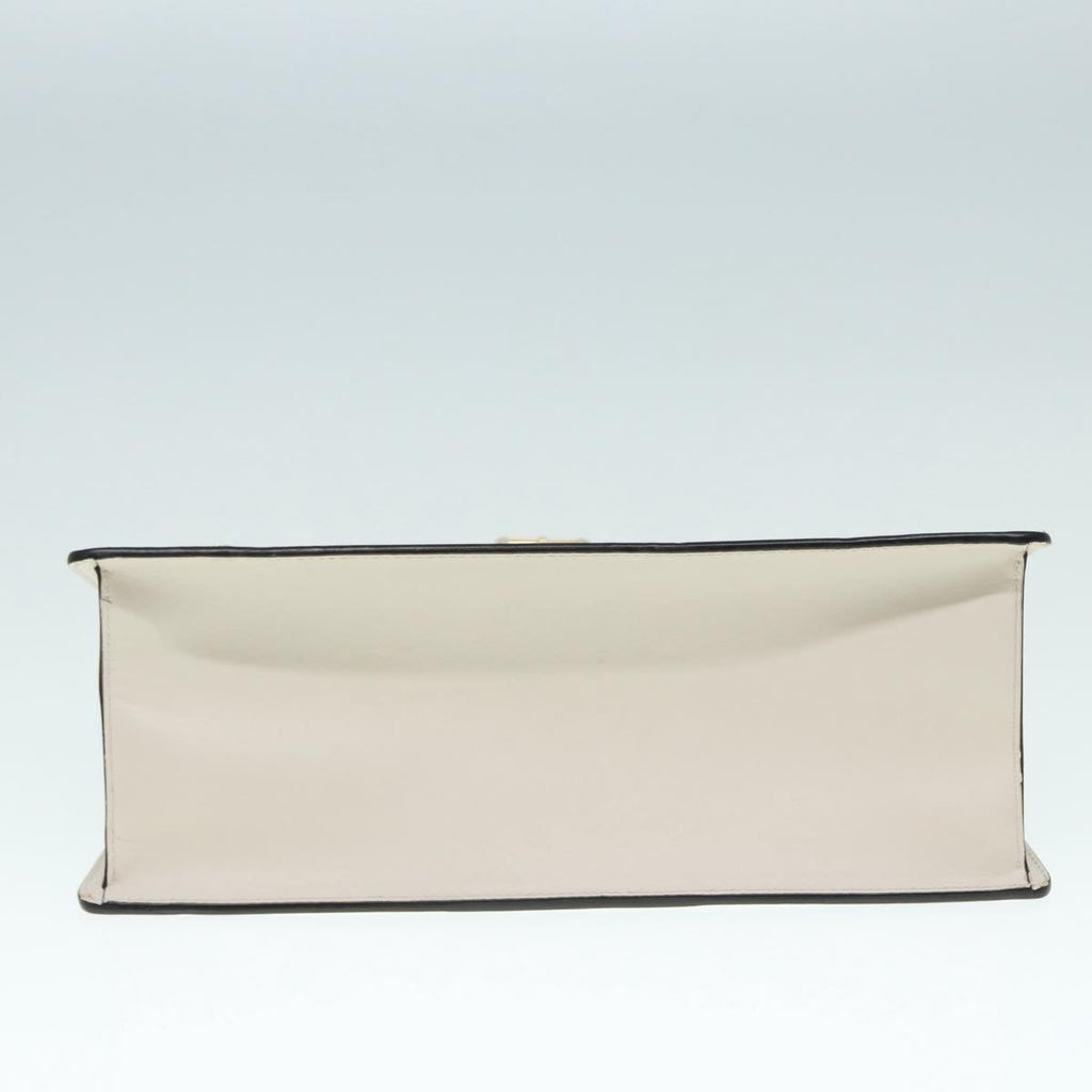 GUCCI Silvi Sherry Line Hand Bag Leather 2way White Gold Red 431665 bs17582