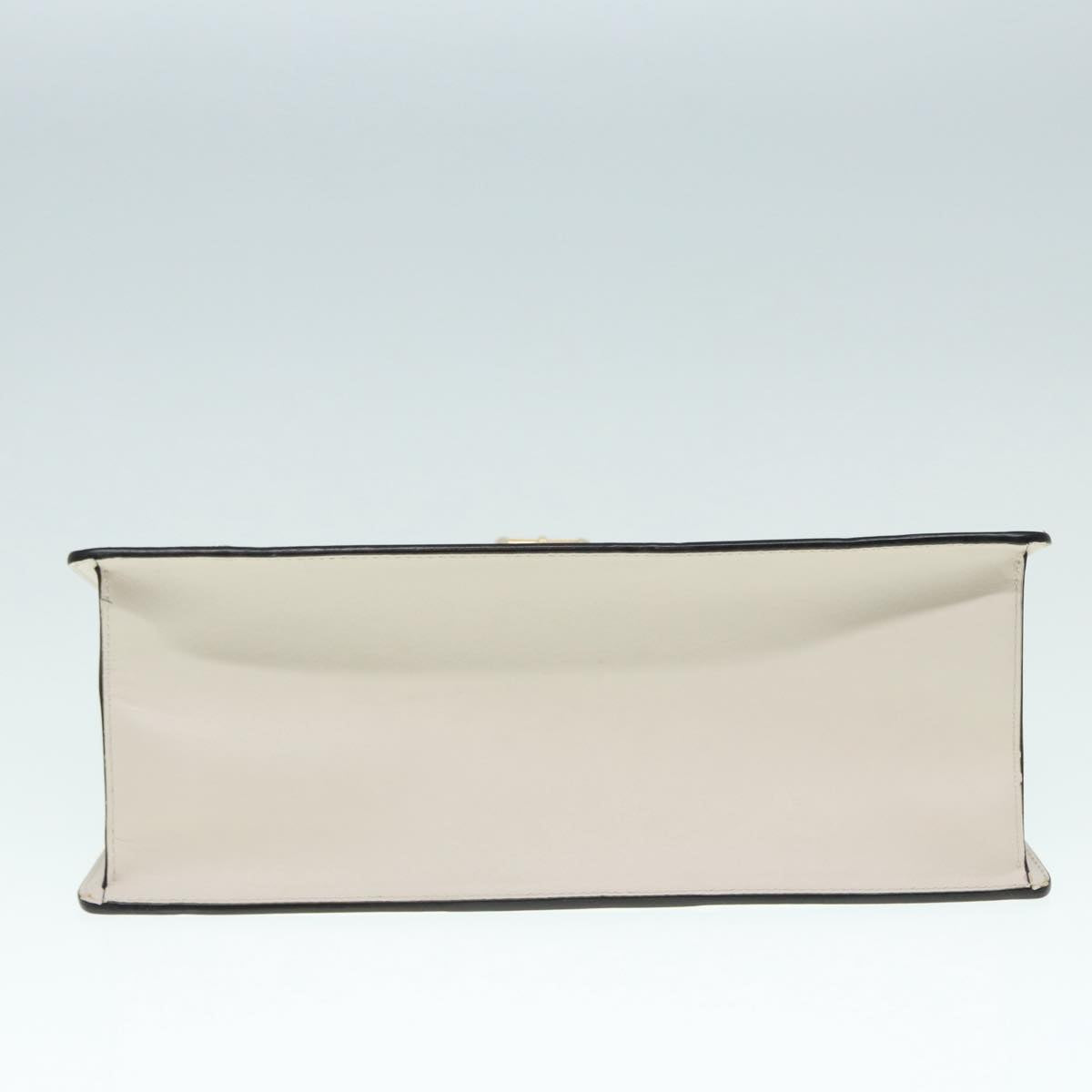 GUCCI Silvi Sherry Line Hand Bag Leather 2way White Gold Red 431665 bs17582