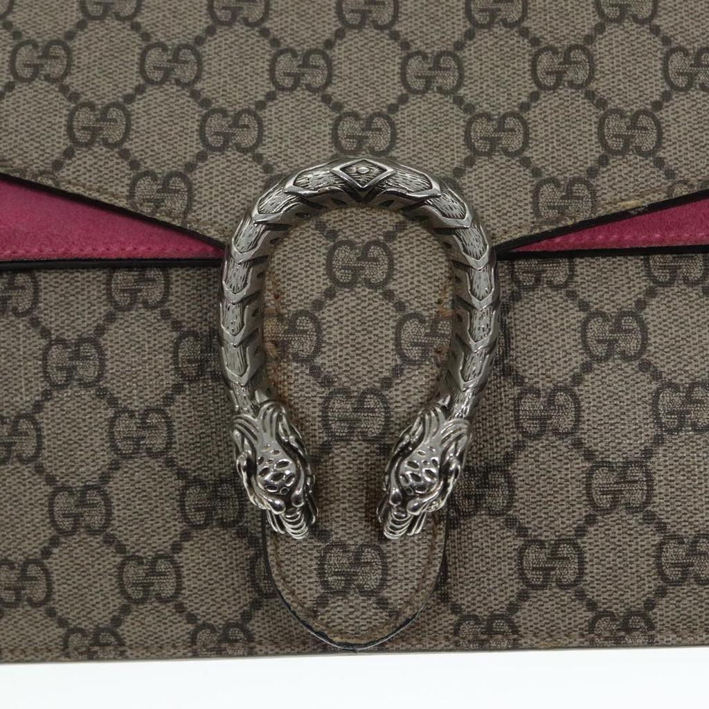GUCCI GG Supreme Dionysus Chain Shoulder Bag PVC Beige 400249 bs17584