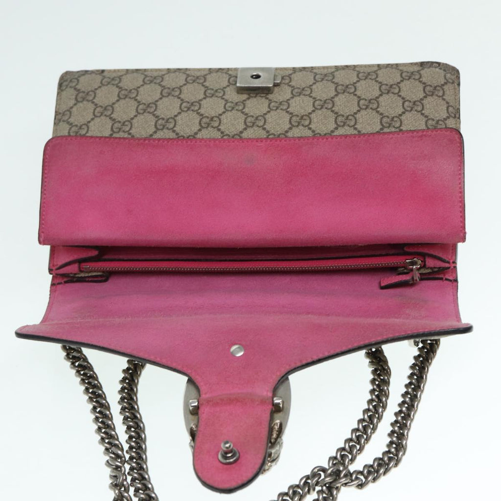 GUCCI GG Supreme Dionysus Chain Shoulder Bag PVC Beige 400249 bs17584