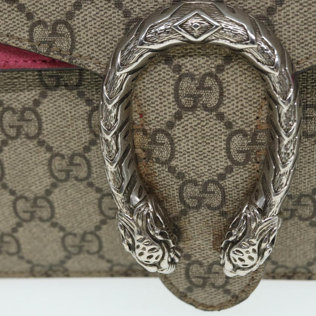 GUCCI GG Supreme Dionysus Chain Shoulder Bag PVC Beige 400249 bs17584