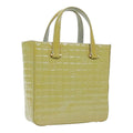 CHANEL Hand Bag Patent leather Yellow Gold CC bs17592